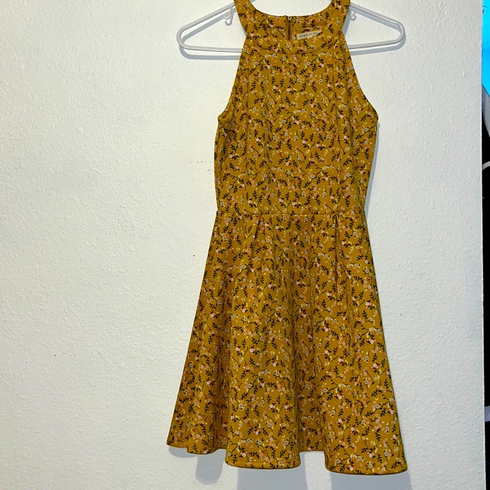 Yellow floral dress